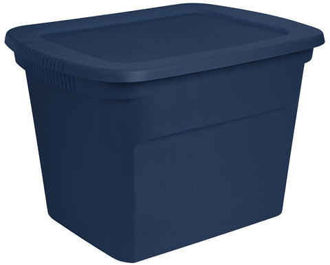 Sterilite 17311C08 Storage Tote, Polypropylene, Blue Morpho, 23-1/2 in L, 18-3/8 in W, 16-1/8 in H, Pack of 8