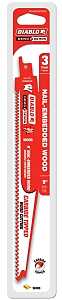 Diablo DS0906CWS3 Reciprocating Saw Blade, Applicable Materials: Wood, 9 in L, 6/9 TPI, Carbide Cutting Edge