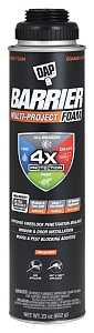 DAP Barrier 7565012532 Multi-Project Foam Sealant, Orange, 4 hr Functional Cure, 20 to 120 deg F, 23 oz Aerosol Can, Pack of 12