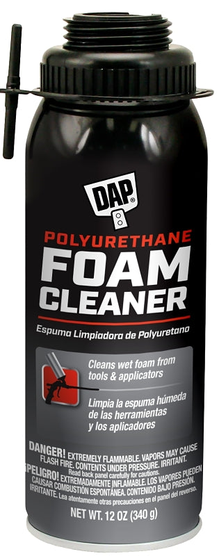 DAP 7565012005 Foam Cleaner, Aerosol, Solvent, Clear, 12 oz, Can, Pack ...