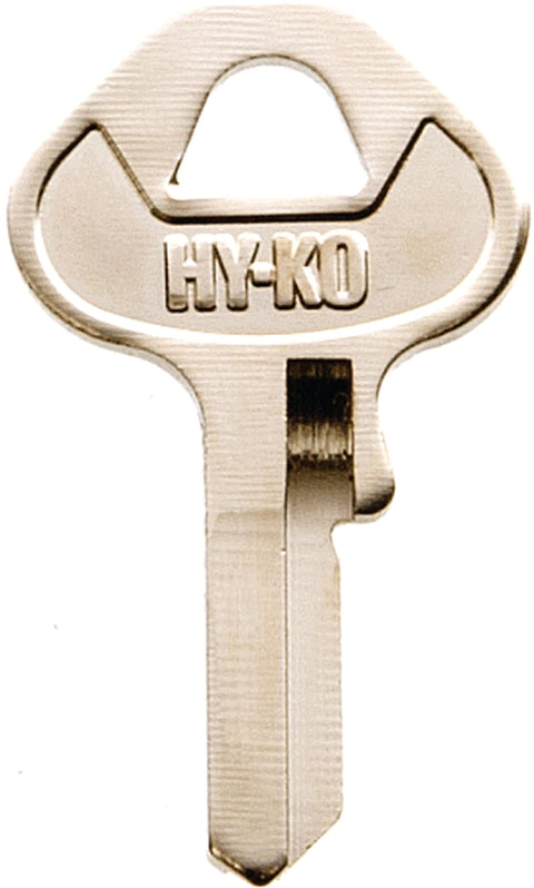 Hy-Ko 11010MH2 Key Blank, Brass, Nickel, For: Master Cabinet, House Locks and Padlocks, Pack of 10