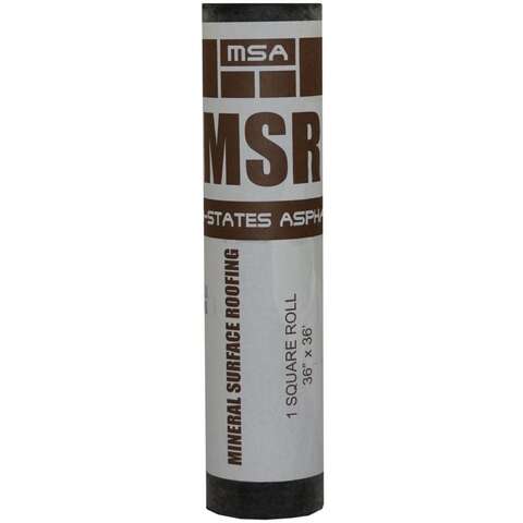Mid-States Asphalt 3 ft. W X 36 ft. L Asphalt Mineral Surface Rolled Roofing White
