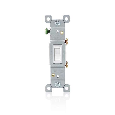 Leviton 15 amps Single Pole Toggle AC Quiet Switch White 1 pk, Pack of 10