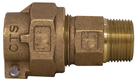 Legend T-4300NL Series 313-210NL Pipe Coupling, 1 x 3/4 in, Compression x MNPT, Bronze, 100 psi Pressure