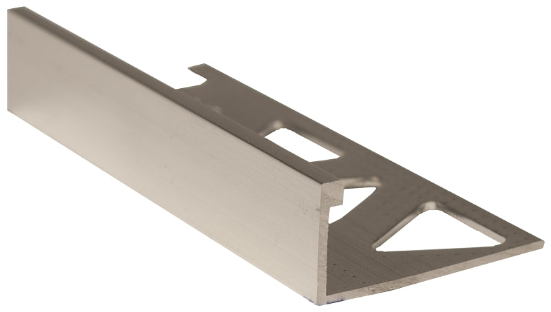 Clea Shell Shur-Trim ET2152BCL08 Flat Tile Edge, 8 ft L, 1/2 in W, Aluminum, Clea ...