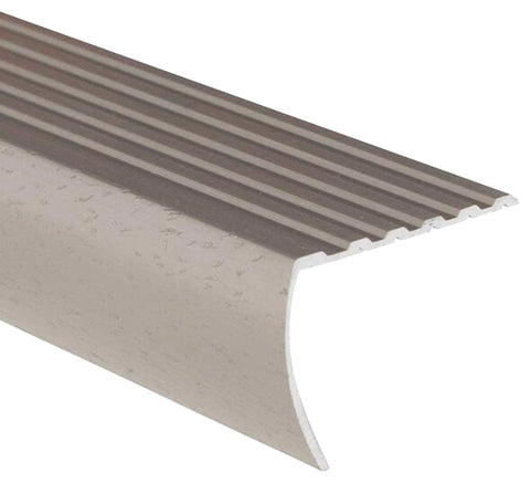 Shur-Trim FA2184HTI06 Stair Nose Moulding, 6 ft L, 1-1/8 in W, Aluminum, Hammered Titanium