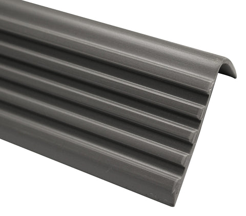 Shur-Trim FV4020GRY60R Drop Overlap Nosing, 6 ft L, 1-7/8 in W, Vinyl, Gray