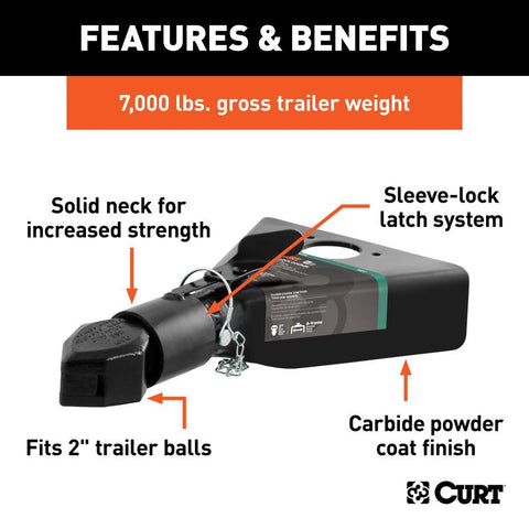 CURT 7000 lb. cap. 2 in. Frame Coupler