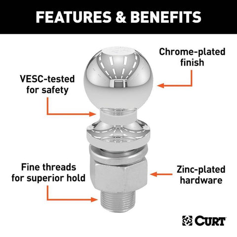 CURT 10000 lb. cap. 2-5/16 in. Hitch Ball