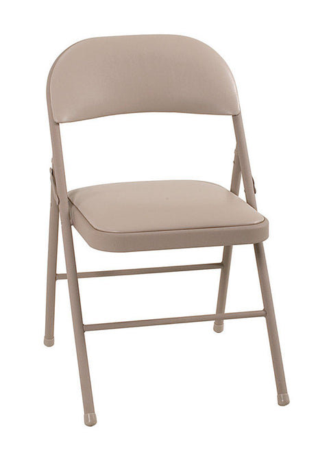 Cosco Antique Sand Vinyl Folding Chair 1 pk, Pack of 4