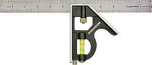 Swanson TC132 Combination Square, 1 in W Blade, 12 in L Blade, SAE Graduation, Stainless Steel Blade