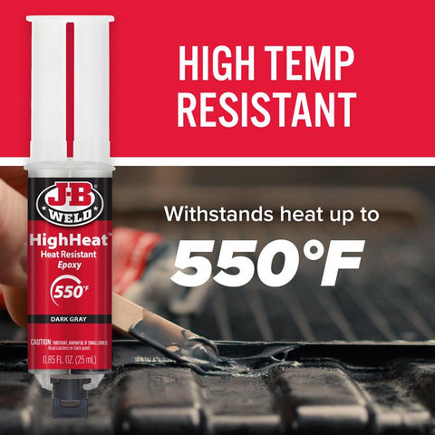 J-B Weld High Heat High Strength Acrylic Dark Gray Epoxy 0.85 oz