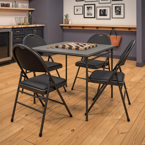Cosco Black Fabric XL Folding Chair 4 pk