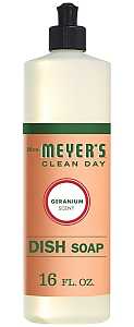 Mrs. Meyer's 13103 Dish Soap, 16 oz, Liquid, Floral, Colorless