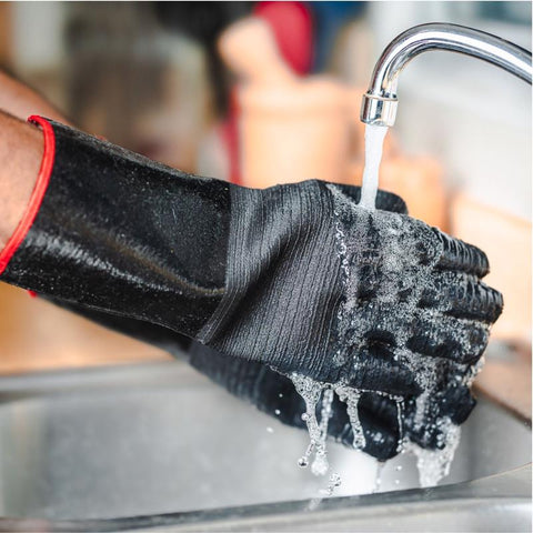 Grill Armor Waterproof Rubber Grilling Glove 14 in. L 1 pair