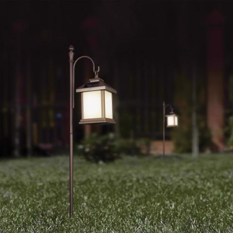 Feit Black Metal 48 in. H Solar Fixtures Shepherd's Hook 1 pk