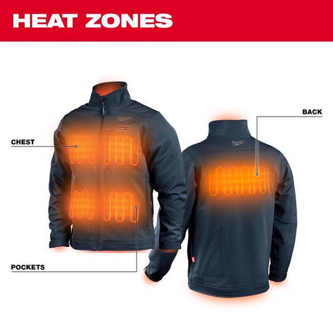 Milwaukee M12 XXL Long Sleeve Unisex Full-Zip Cordless Heated Jacket Blue