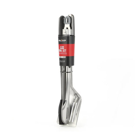 Grill Mark Stainless Steel Black/Silver Grill Tool Set 3 pc