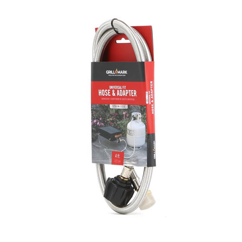 Grill Mark Stainless Steel Gas Line Hose and Adapter For Grill Mark