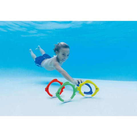 Intex Assorted Plastic Fish Ring Pool Diving Toy