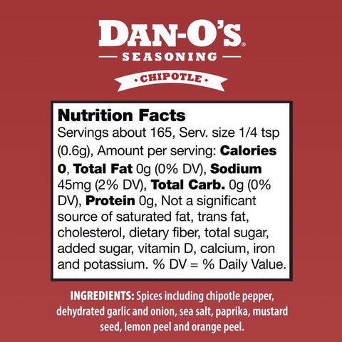 Dan-O's Chipotle Seasoning 3.5 oz