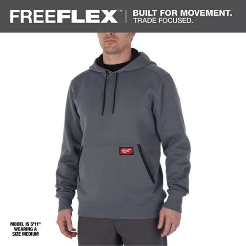 Milwaukee XXL Banded Sleeve Men's Hooded Hoodie Gray