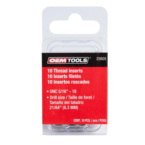 OEMTOOLS 5/16 in. Stainless Steel Non Locking Helical Thread Insert UNC 5/16 - 18 in.