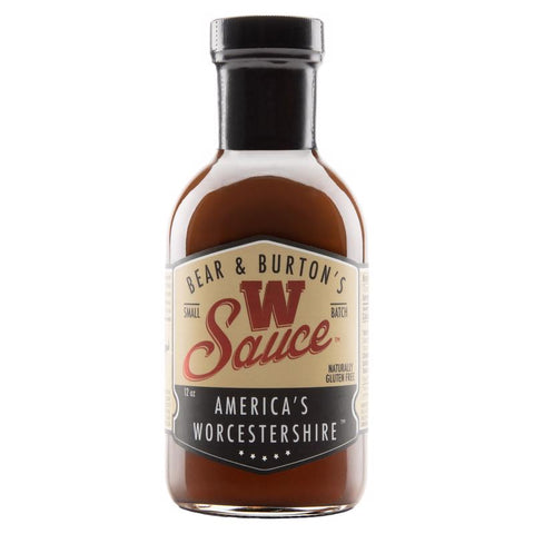 The W Sauce Bear & Burton's America's Worcestershire Sauce 12 oz, Pack of 6