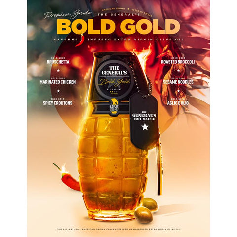 The General's Hot Sauce Bold Gold Sauce 6 oz