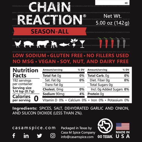 Casa M Spice Co Chain Reaction Season- All Seasoning 5 oz