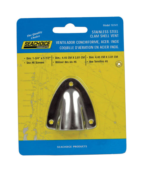 Seachoice Stainless Steel Ventilator 1-3/4 in. W x 1-21/32 in. L 1 pc.