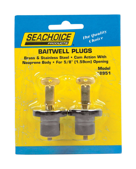 Seachoice Stainless Steel Deck and Baitwell Plugs 5/8 in. W 2 pc.