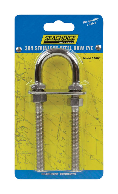 Seachoice Stainless Steel Bow Eye 3/8 in. W x 0.375 in. L 12 pc.
