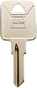 Hy-Ko 11010TM10 Key Blank, Brass, Nickel, For: Trimark Cabinet, House Locks and Padlocks, Pack of 10