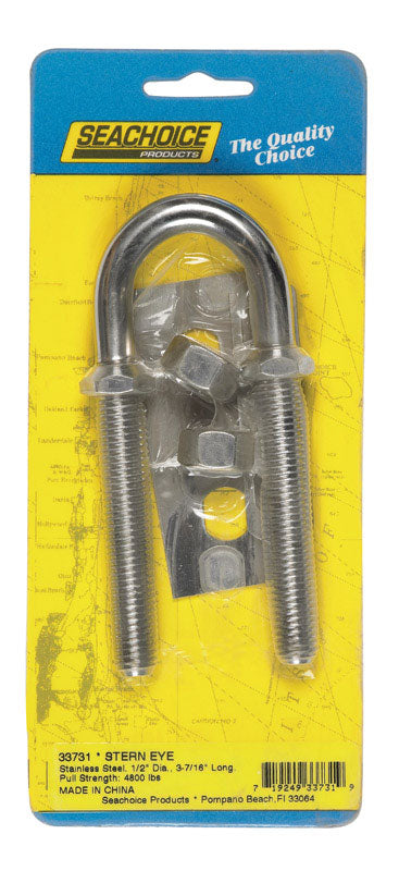 Seachoice Stainless Steel Stern Eye 1/2 in. W x 11.5 in. L 1 pc.