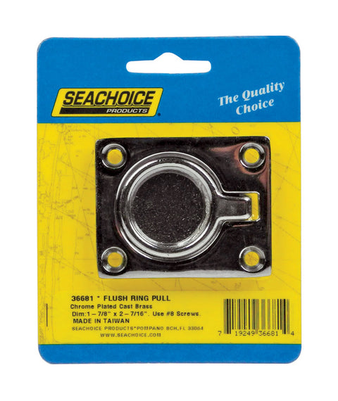 Seachoice Brass Flush Ring Pull 2-7/16 in. W x 1-7/8 in. L 1 pc.