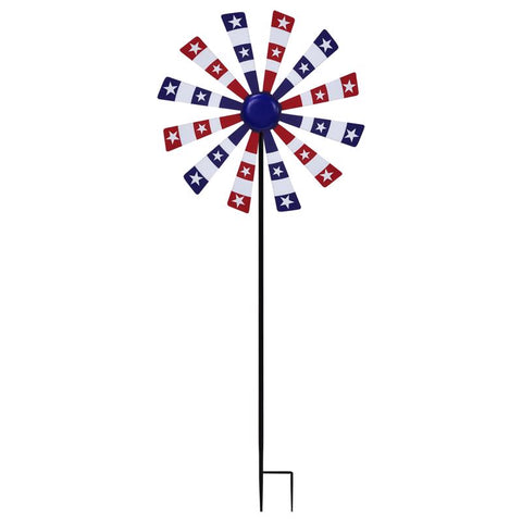 Alpine Multicolored Metal 37 in. H Patriotic Windmill Outdoor Garden Stake, Pack of 8