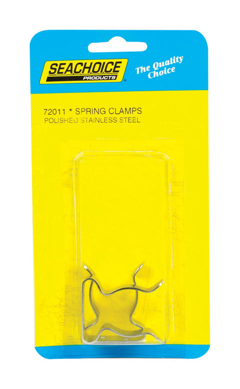 Seachoice Stainless Steel Spring Clamps 5/8-1-1/4 in. W x 11.5 in. L 2 pc.