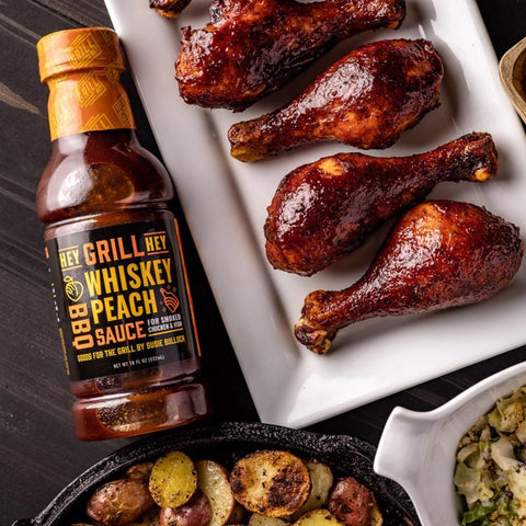 Hey Grill Hey Whiskey Peach BBQ Sauce 18 oz