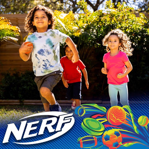 NERF Mini Soccer, Football, and Basketball Ball Assortment