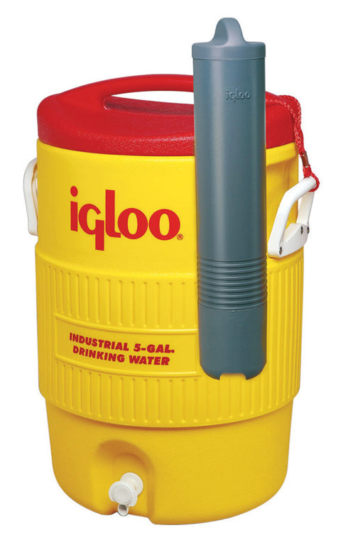 Igloo Plastic Water Cooler 5 gal. Yellow/Red