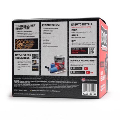 Herculiner Black Truck Bed Coating Kit 1 gal, Pack of 2