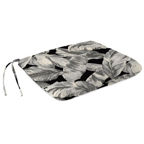 Jordan Manufacturing Black/White Floral Polyester Seat Pad 17 in. H X 2 in. W X 15.5 in. L, Pack of 16