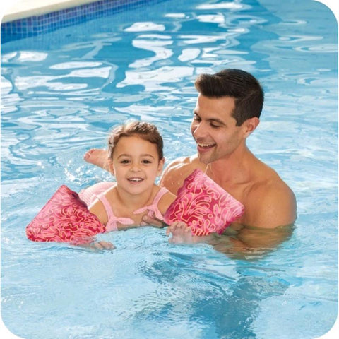 Aqua Swim Tadpole Assorted Fabric/Mesh Swimming Arm Bands, Pack of 4
