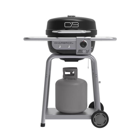 Charbroil Bistro Pro 1 Burner Charcoal/Liquid Propane Grill Black/Silver