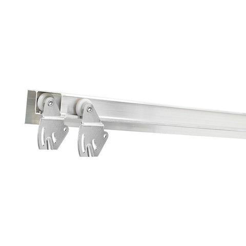 Renin BP0022F-04800-AL Hardware and J-Track Set, 48 in L Track, Aluminum, For: 1-3/8 in THK Bypass Door