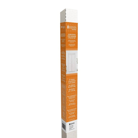 Renin BP0022F-04800-AL Hardware and J-Track Set, 48 in L Track, Aluminum, For: 1-3/8 in THK Bypass Door