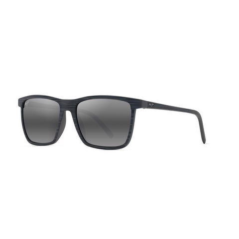 Maui Jim One Way Unisex Gray Stripe Frame Neutral Gray Lens Polarized Sunglasses
