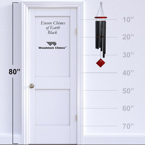 Woodstock Chimes Black Aluminum/Wood 37 in. Wind Chime