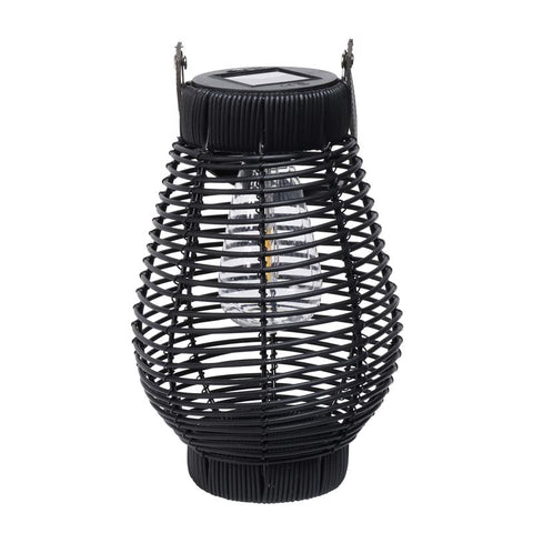 Exhart Black Plastic 14 in. H Lantern